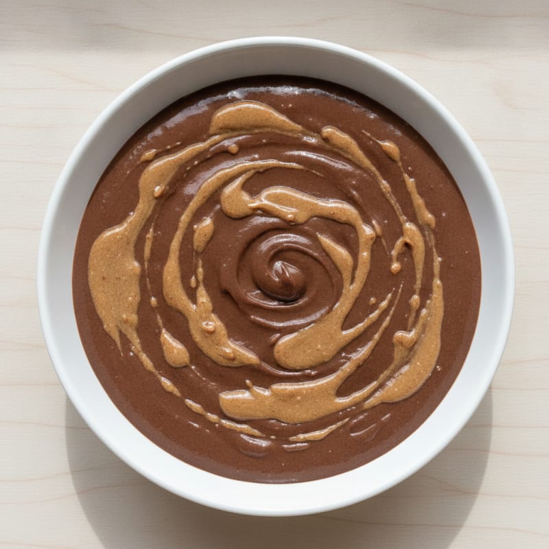 Silky Chocolate Protein Pudding with Almond Butter Swirl