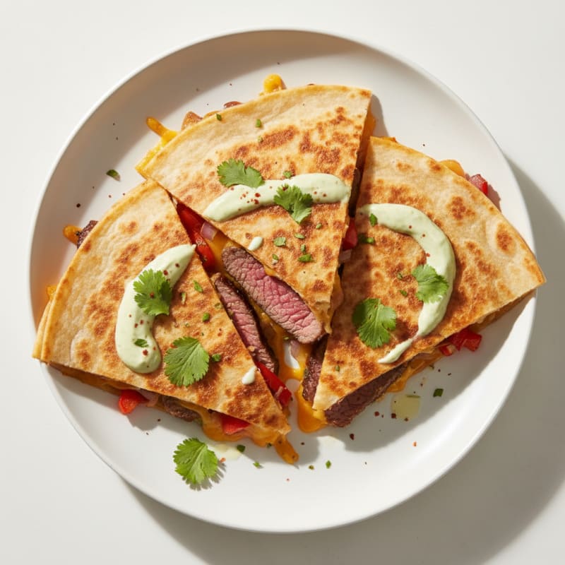 Crispy Chili-Lime Steak Quesadillas