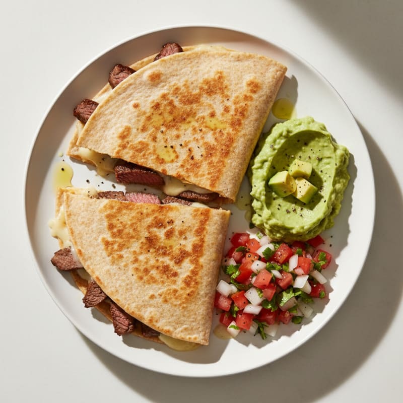 Carne Asada Quesadillas with Guacamole