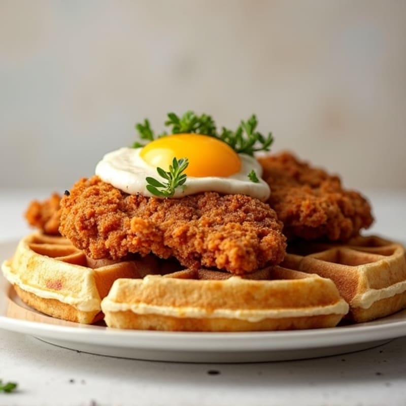 Crispy Chicken and Protein Waffles