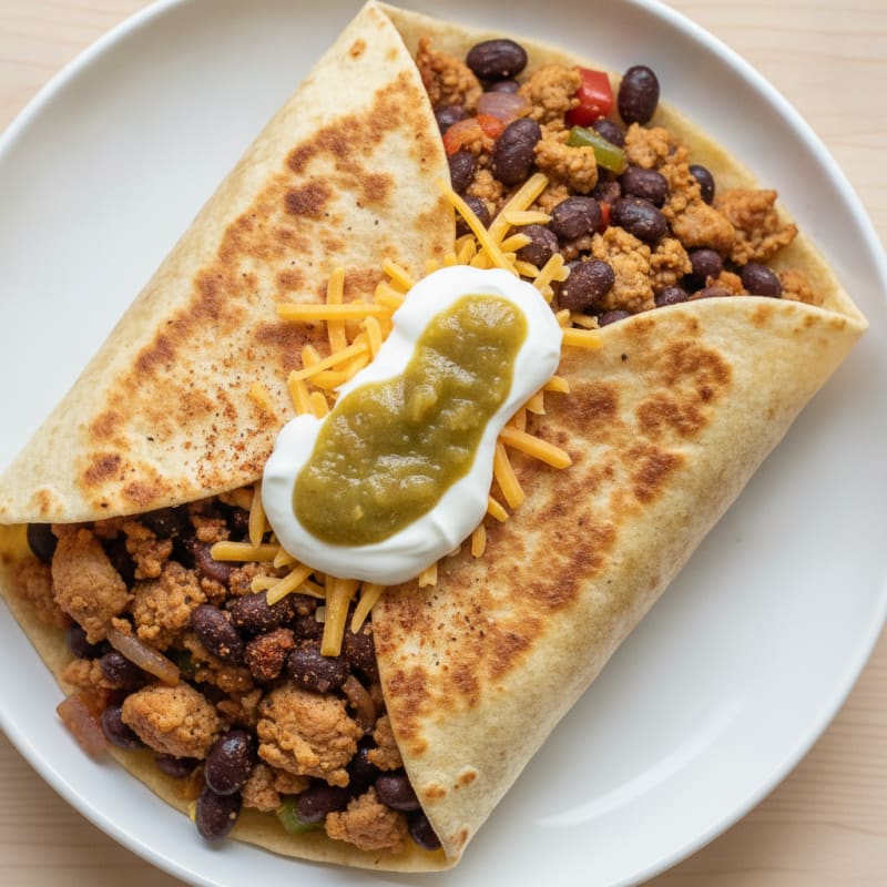 High-Protein Bean and Cheese Burrito