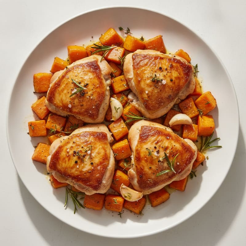 Herb-Roasted Chicken Thighs with Root Vegetables