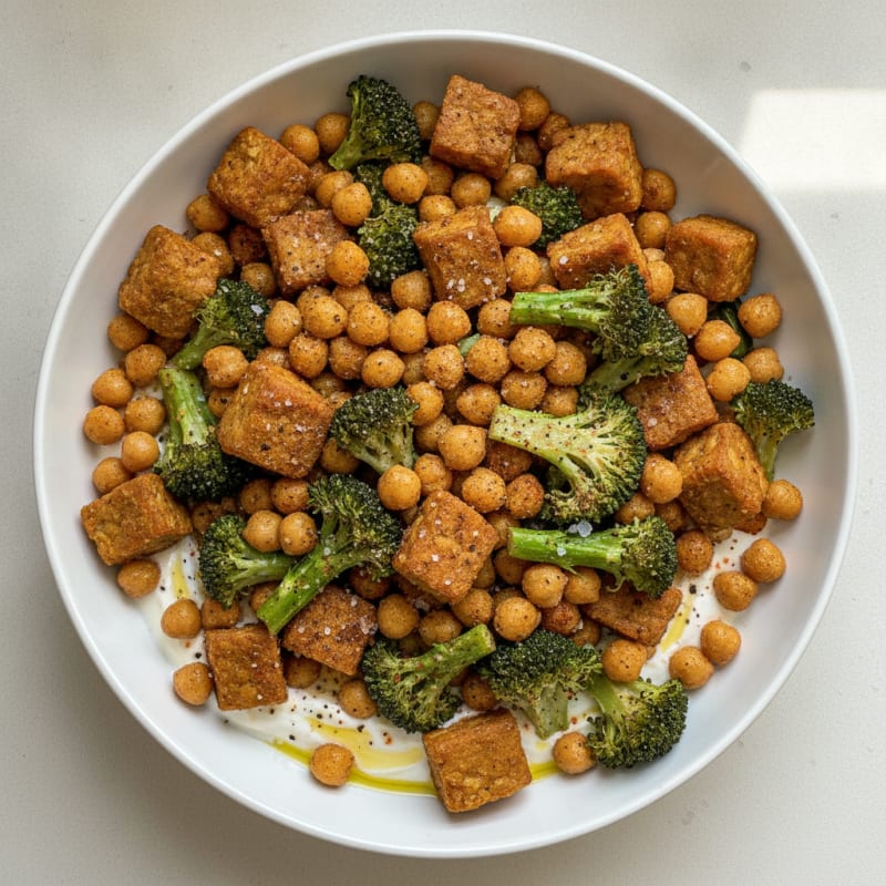 Hearty Roasted Vegetable and Chickpea Bowl