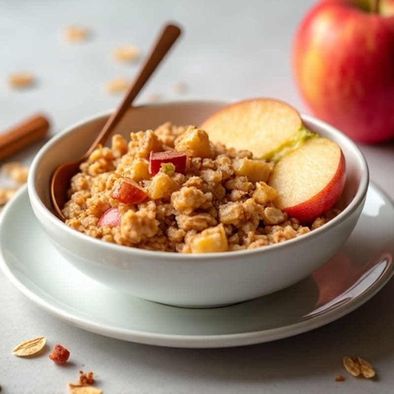 Baked Cinnamon Apple Protein Oatmeal