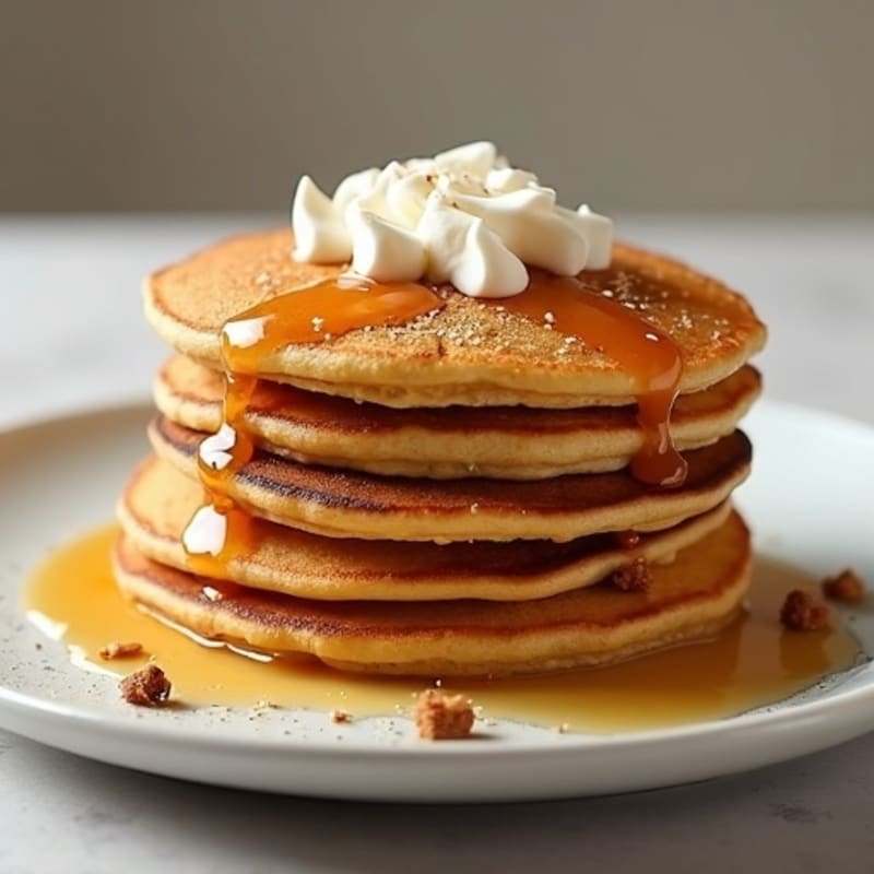 Fluffy Pumpkin Spice Protein Pancakes