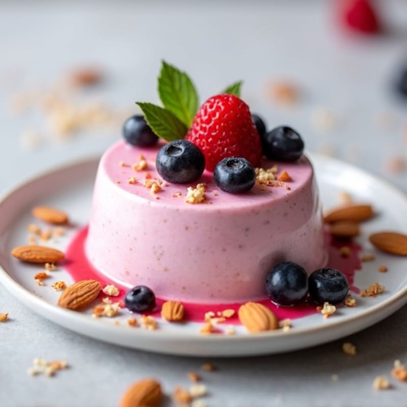 Silky Greek Yogurt Protein Mousse with Mixed Berries