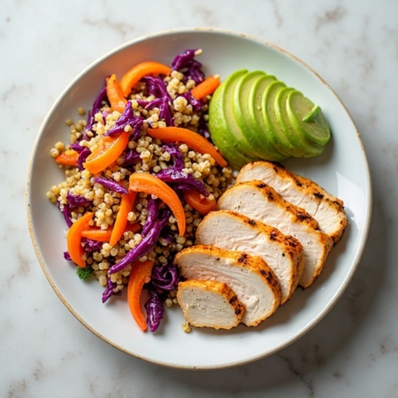 Grilled Turkey Breast with Crunchy Cabbage Slaw