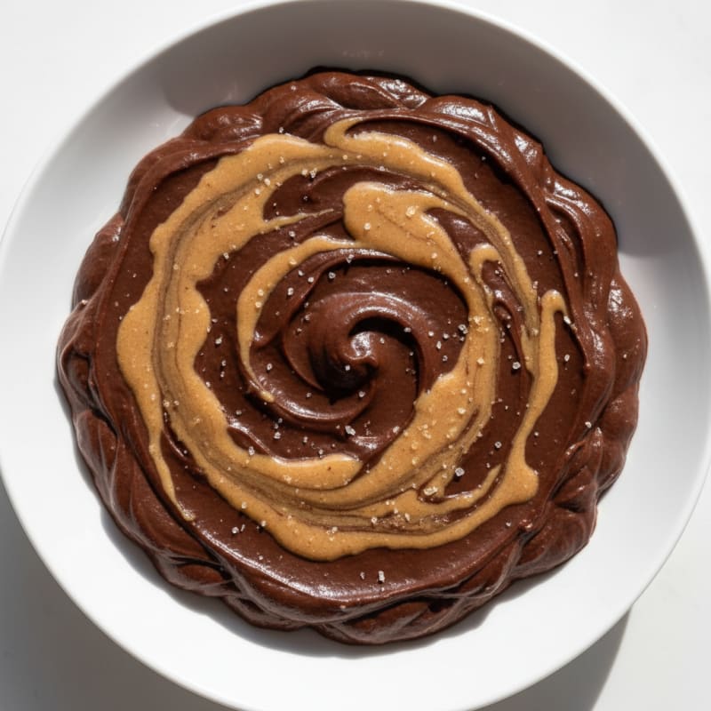 Silky Chocolate Protein Pudding with Almond Butter Swirl