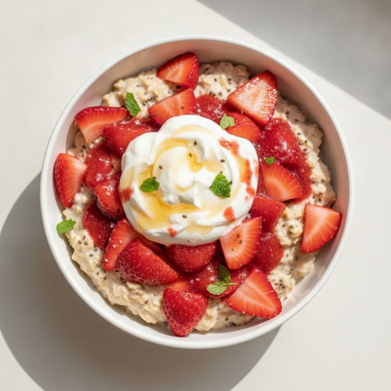 Strawberry Shortcake Overnight Oats