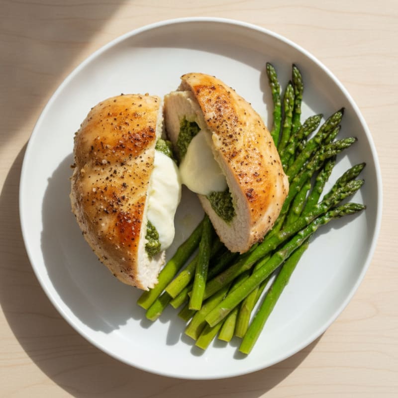 Pesto Mozzarella Stuffed Chicken Breast