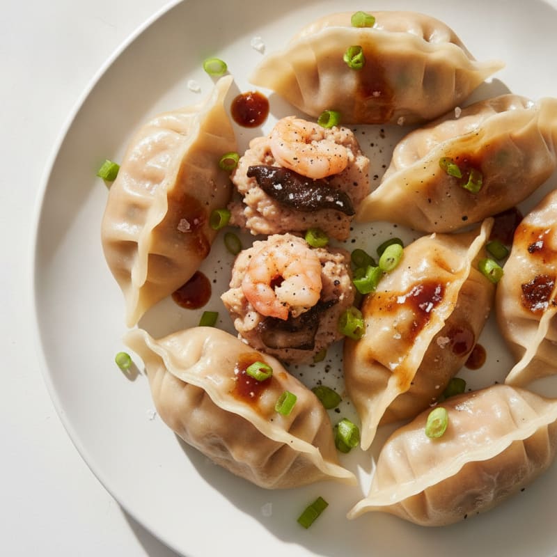 Chicken and Mushroom Steamed Dumplings