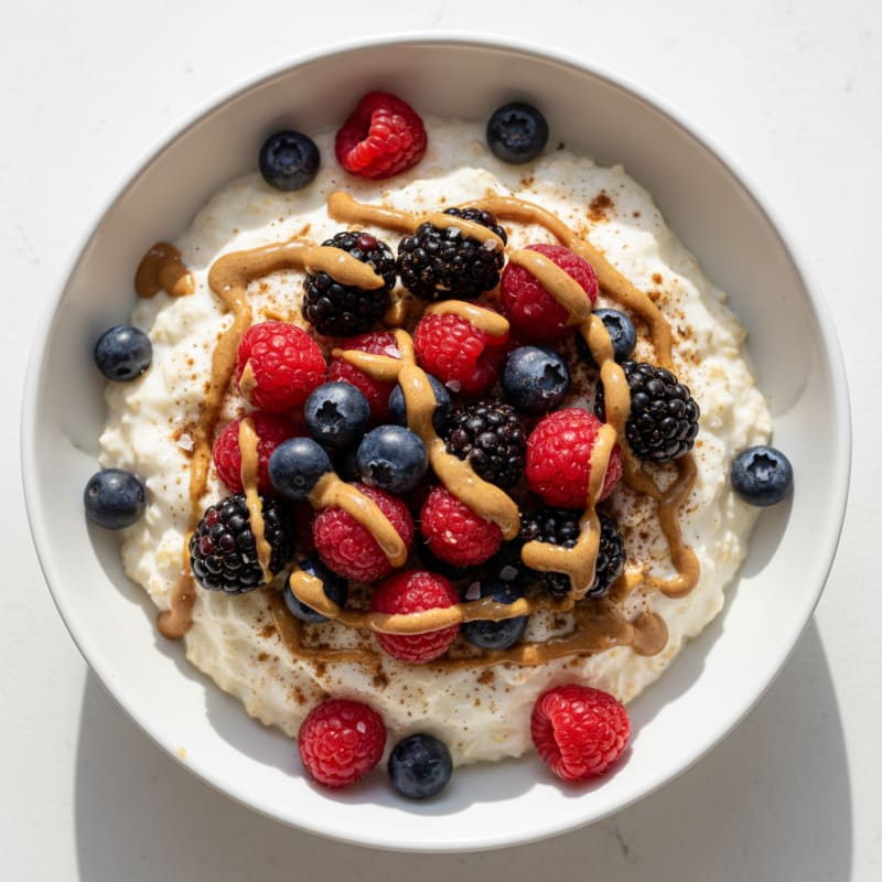 Fluffy Egg White Berry Breakfast Bowl