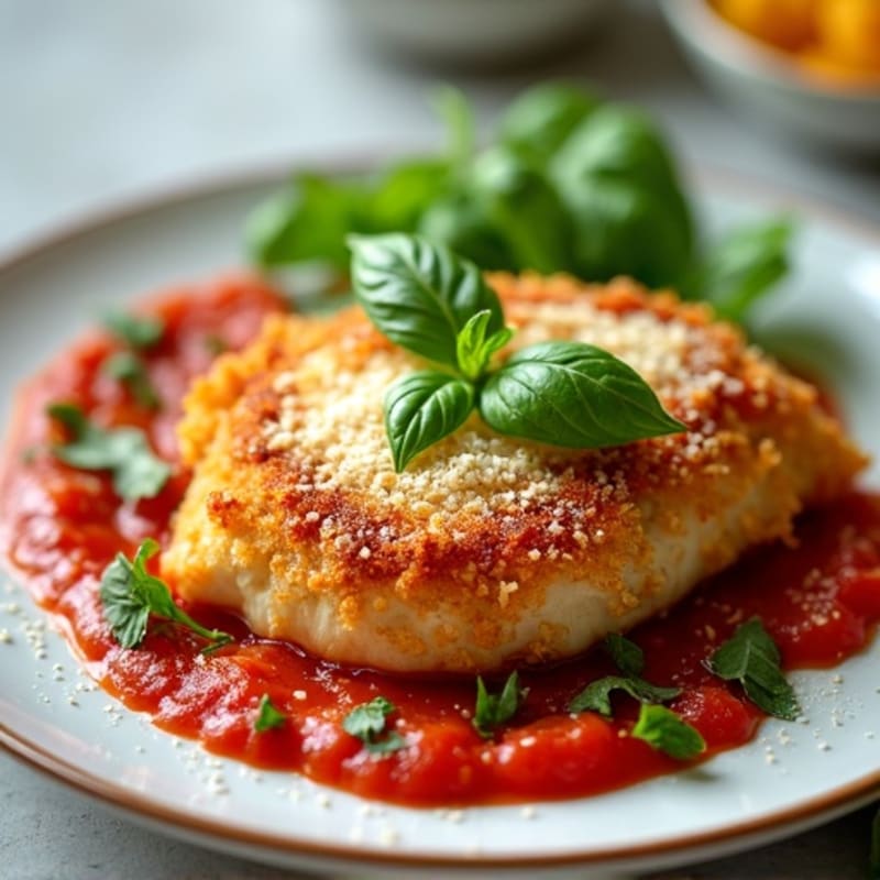 Crispy Baked Chicken Parmesan with Fresh Herbs