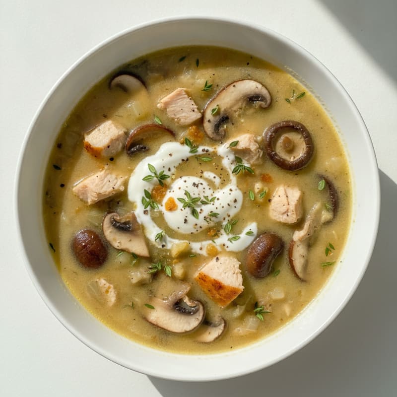 Wild Mushroom and Thyme Soup