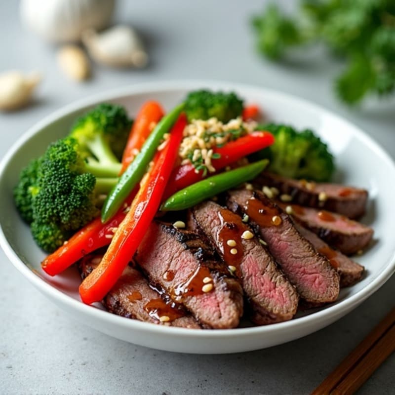 Lean Beef Bulgogi with Fresh Stir-Fried Vegetables