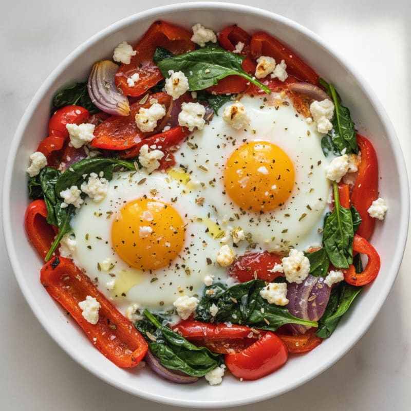 Baked Eggs with Roasted Vegetables