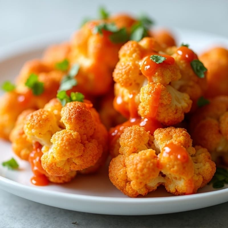 Crispy Buffalo Roasted Cauliflower Bites