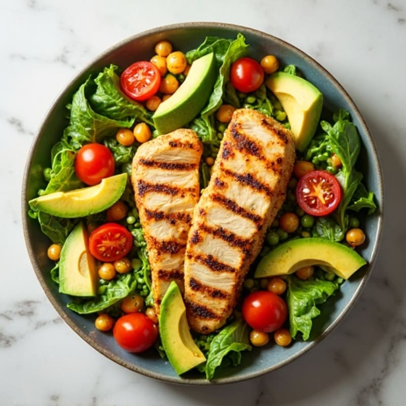Avocado and Crispy Roasted Chickpea Salad