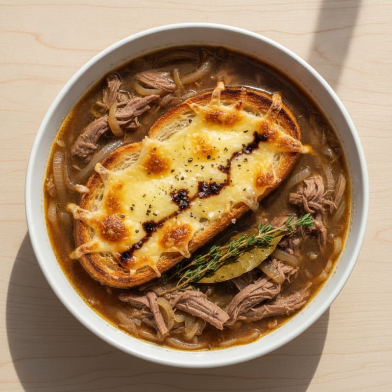 Caramelized Onion and Gruyere Soup