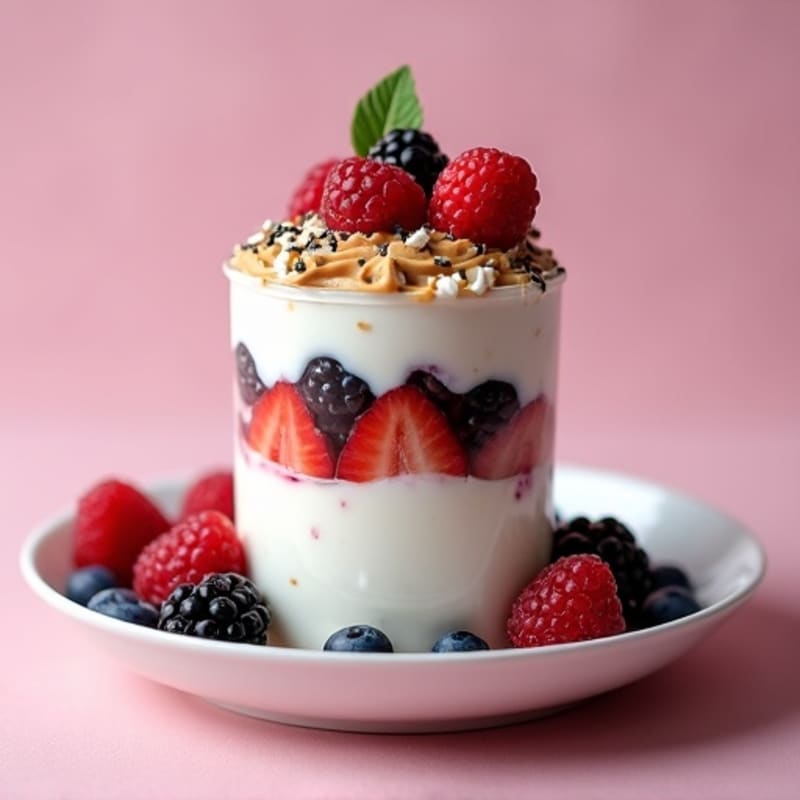 Creamy Greek Yogurt Protein Parfait with Mixed Berries