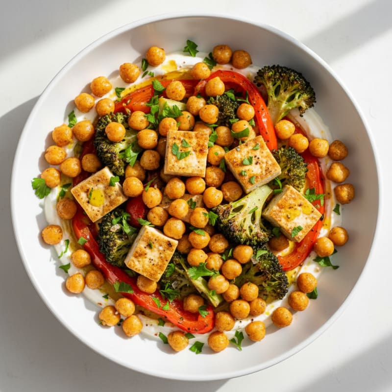 Roasted Vegetable and Chickpea Bowl