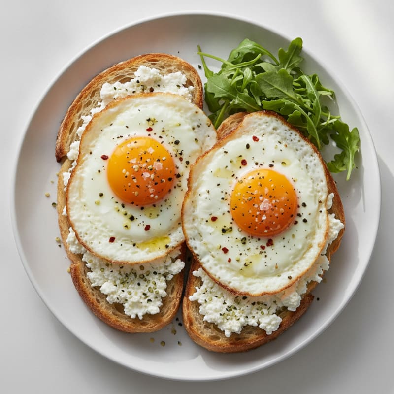 Sourdough Toast with Pan-Seared Eggs