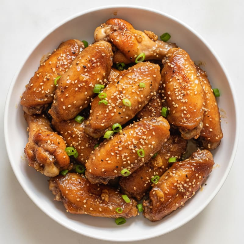 Honey-Glazed Chicken Wings with Sesame