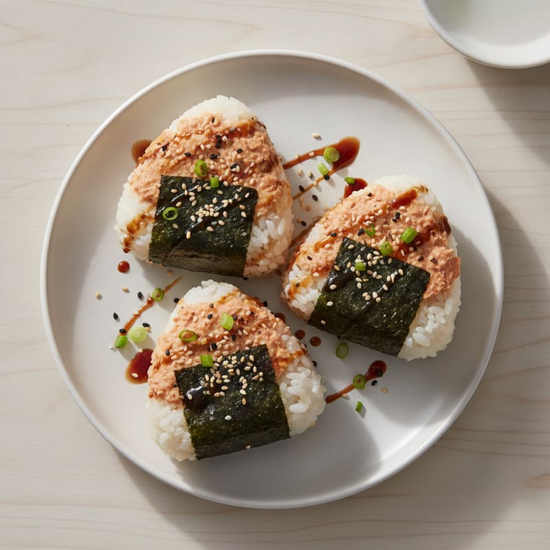 Japanese Onigiri with Seasoned Tuna