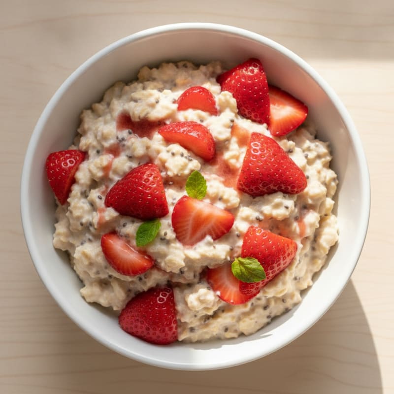 Strawberry Shortcake Overnight Oats