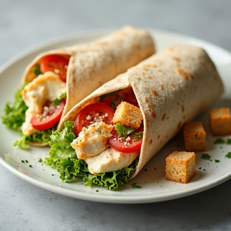 Crispy Greek Yogurt Chicken Caesar Wrap