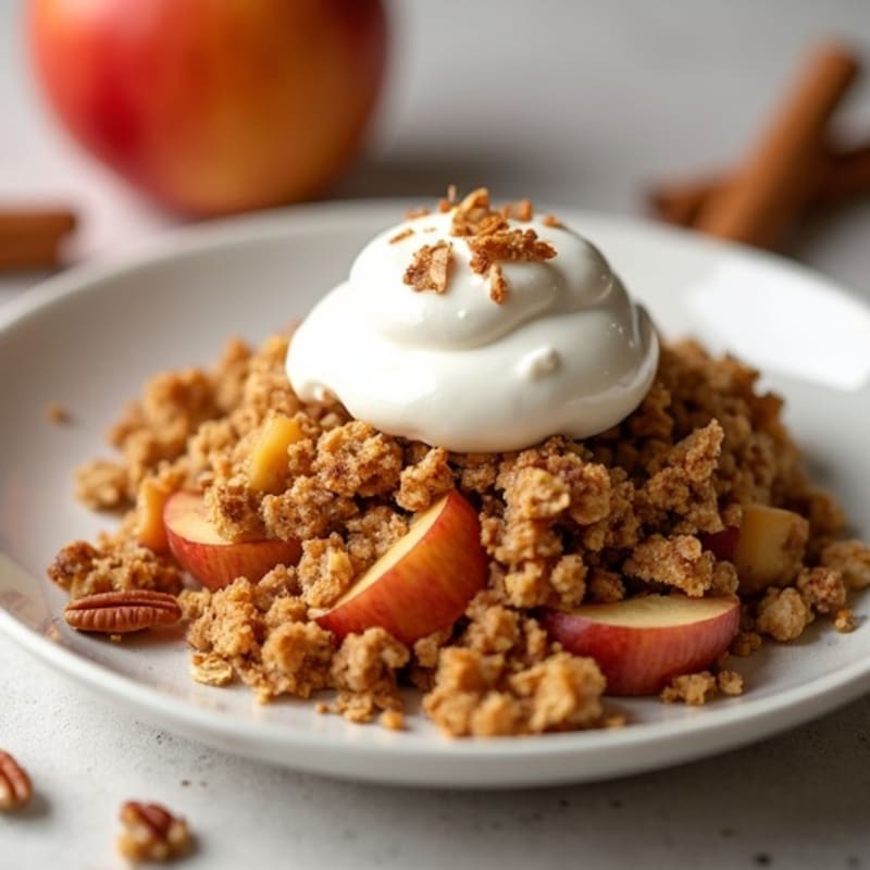 Cinnamon-Spiced Oat and Pecan Apple Crumble