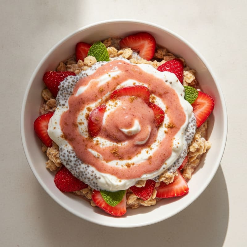 Strawberry Shortcake Overnight Oats