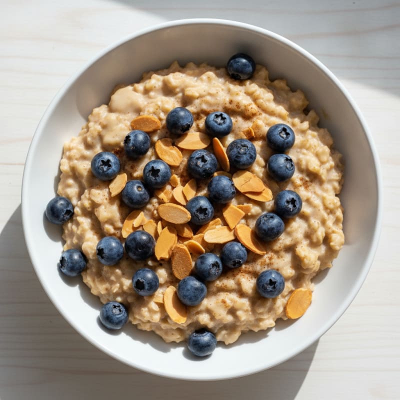 Blueberry Almond Protein Oats