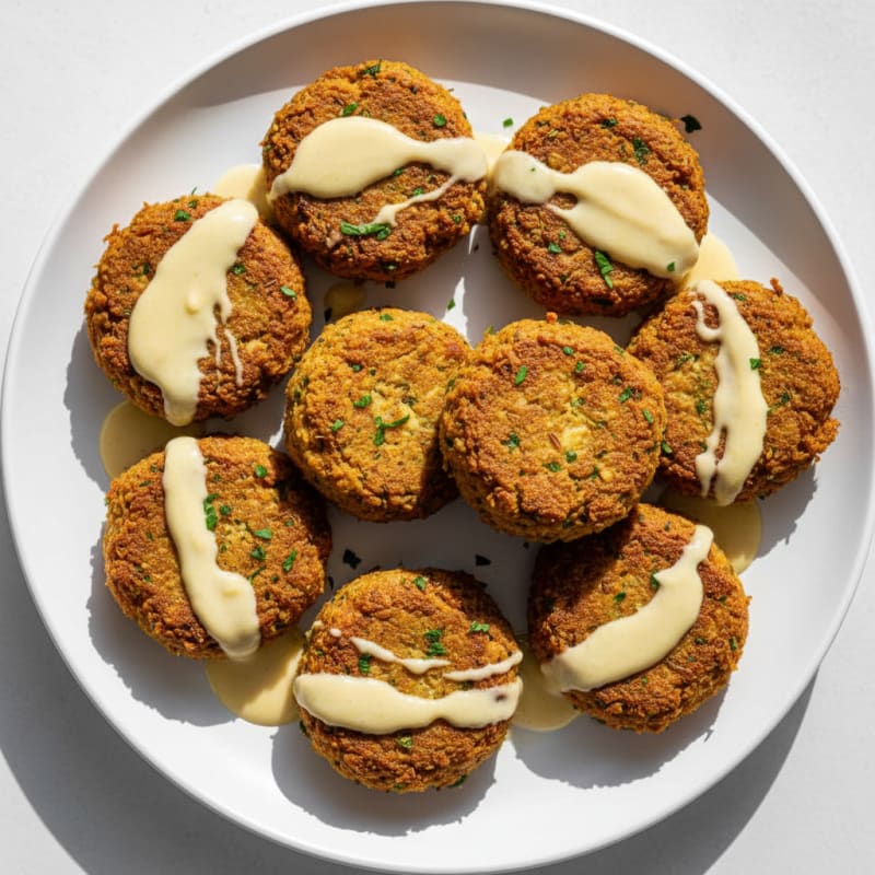 Crispy Falafel with Zesty Lemon-Tahini Sauce