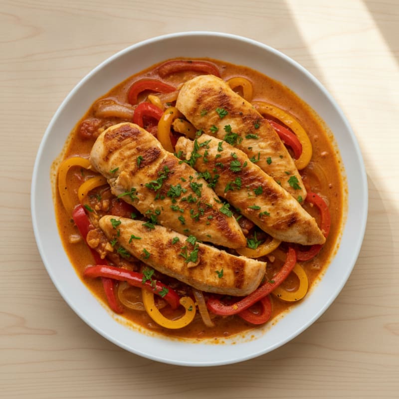 Creamy Cajun Chicken with Bell Peppers