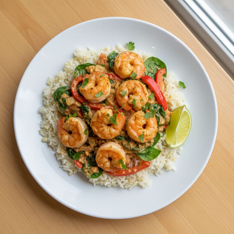 Creamy Coconut-Lime Shrimp Curry