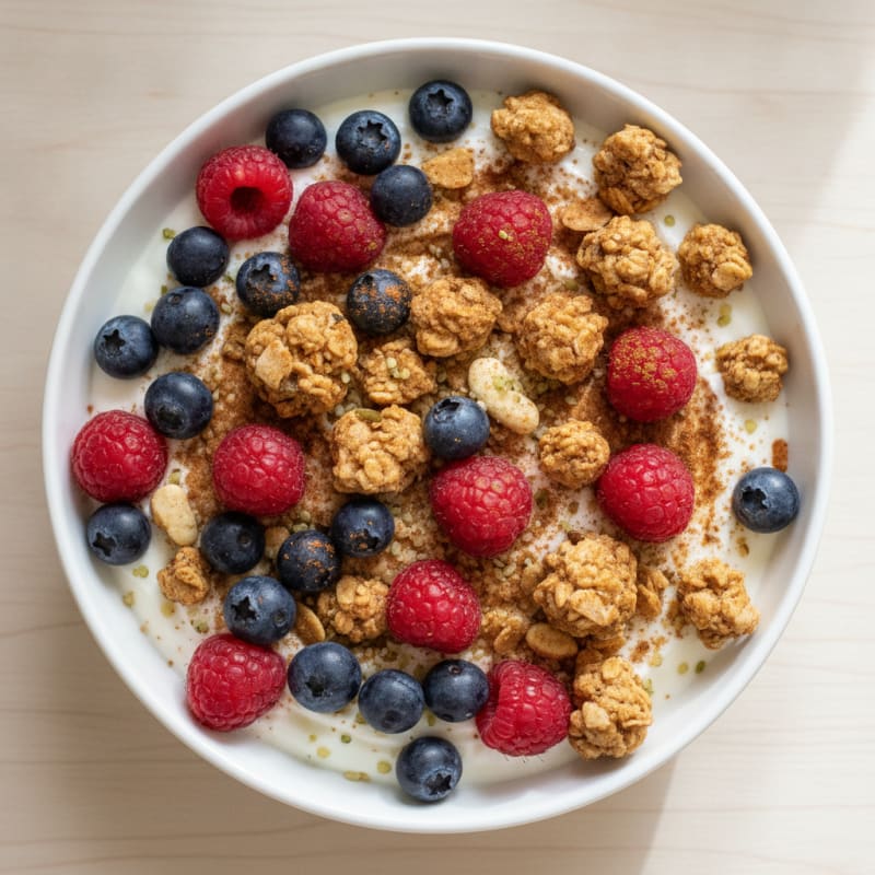 High-Protein Berry and Granola Yogurt Bowl
