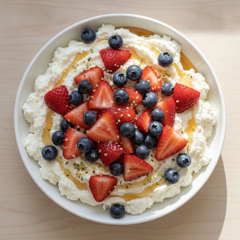 Whipped Cottage Cheese with Berries