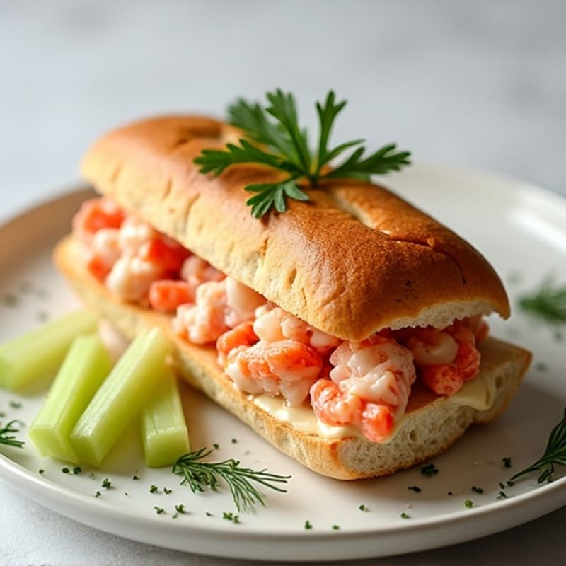 Lightened-Up Fresh Lobster Roll with Lemon-Herb Mayo