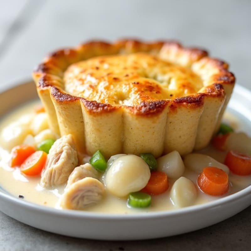 Creamy Cauliflower-Crust Chicken Pot Pie