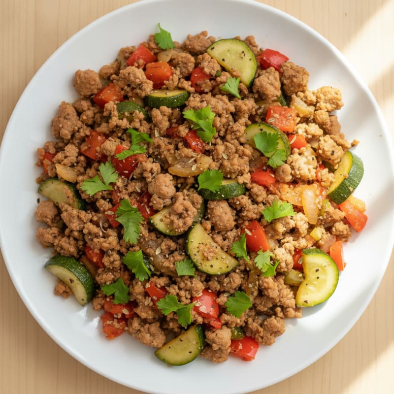 Ground Turkey and Vegetable Skillet