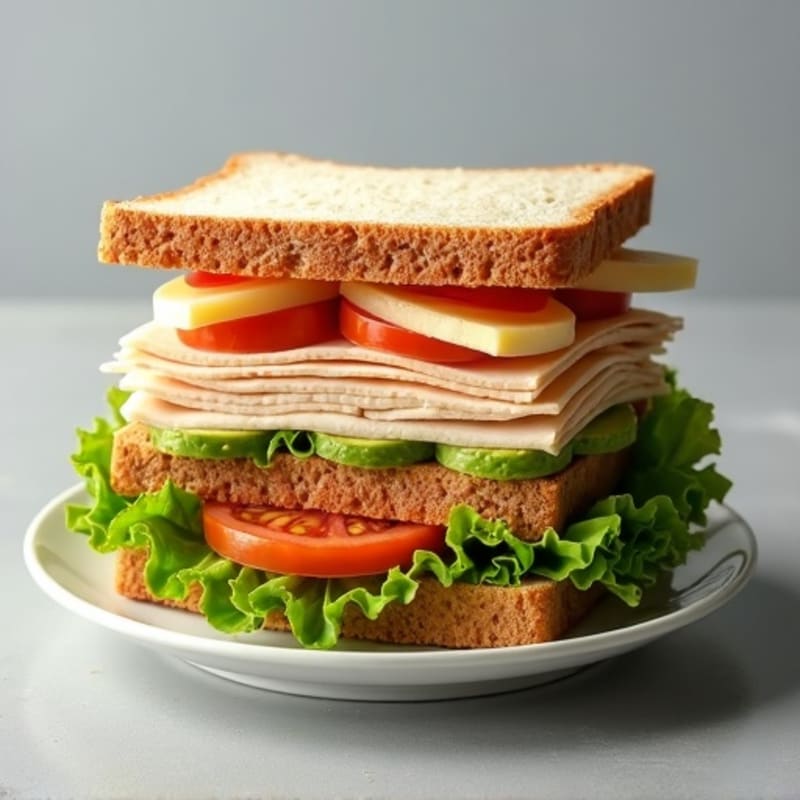 Stacked Turkey Club with Fresh Avocado