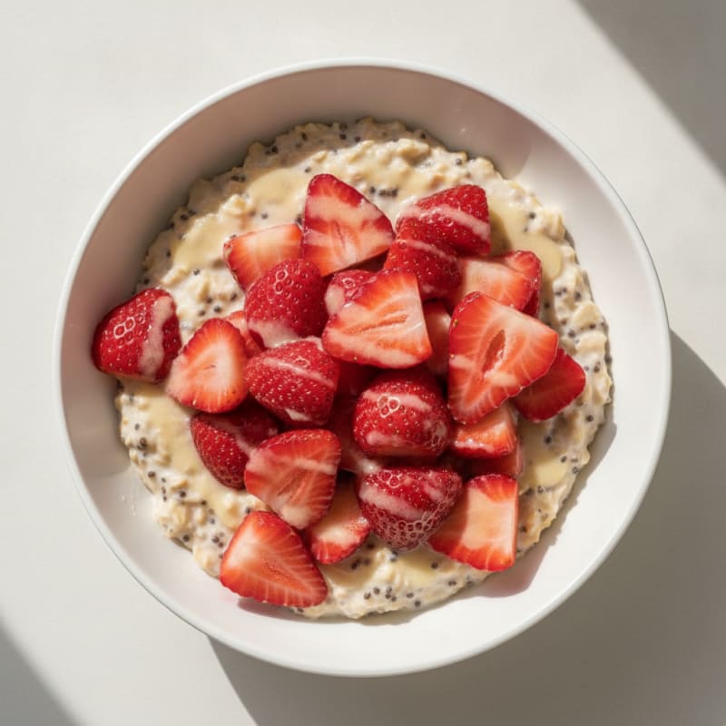 Strawberry Shortcake Overnight Oats