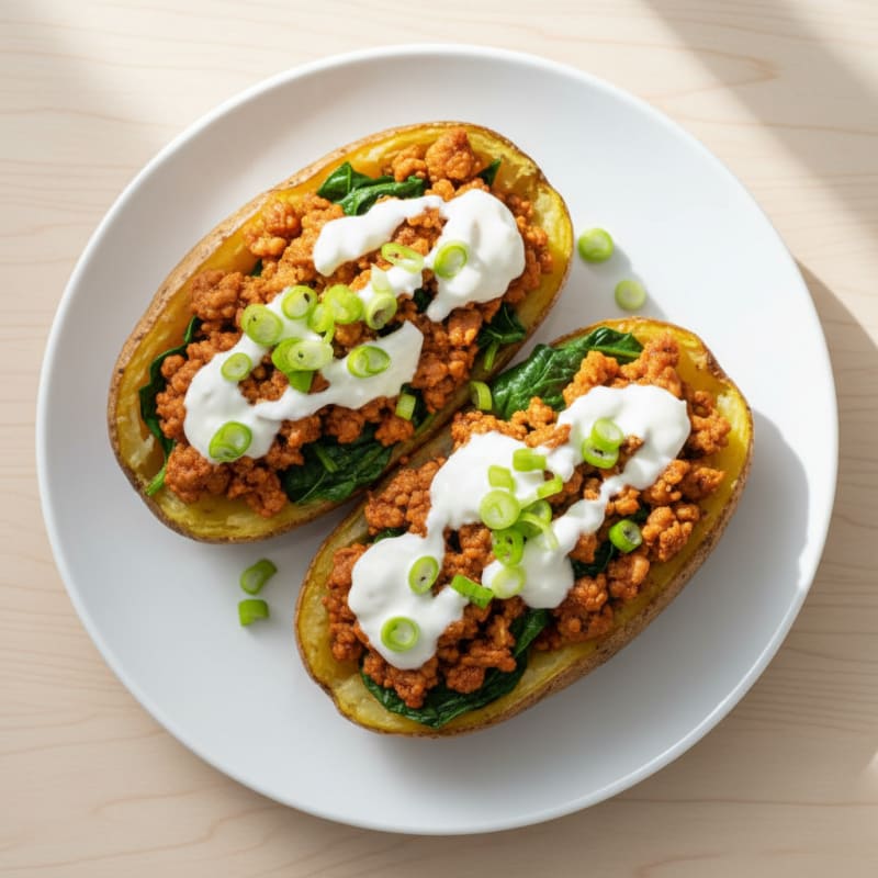 Creamy Loaded Baked Potato Boats