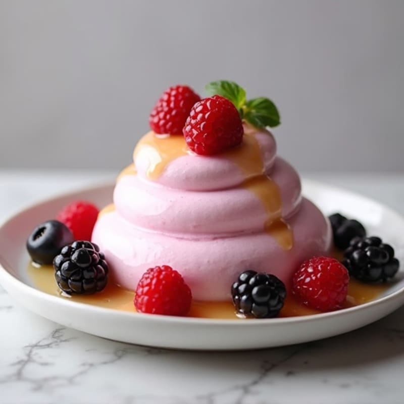 Creamy Greek Yogurt Protein Mousse with Mixed Berries