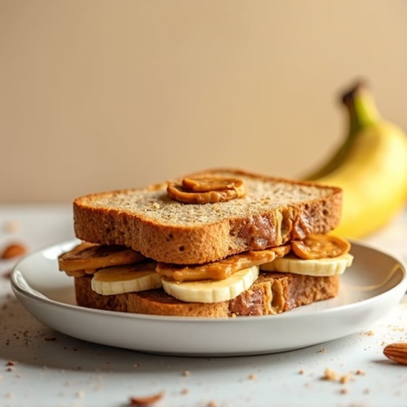 Protein-Packed Almond Butter Banana Sandwich