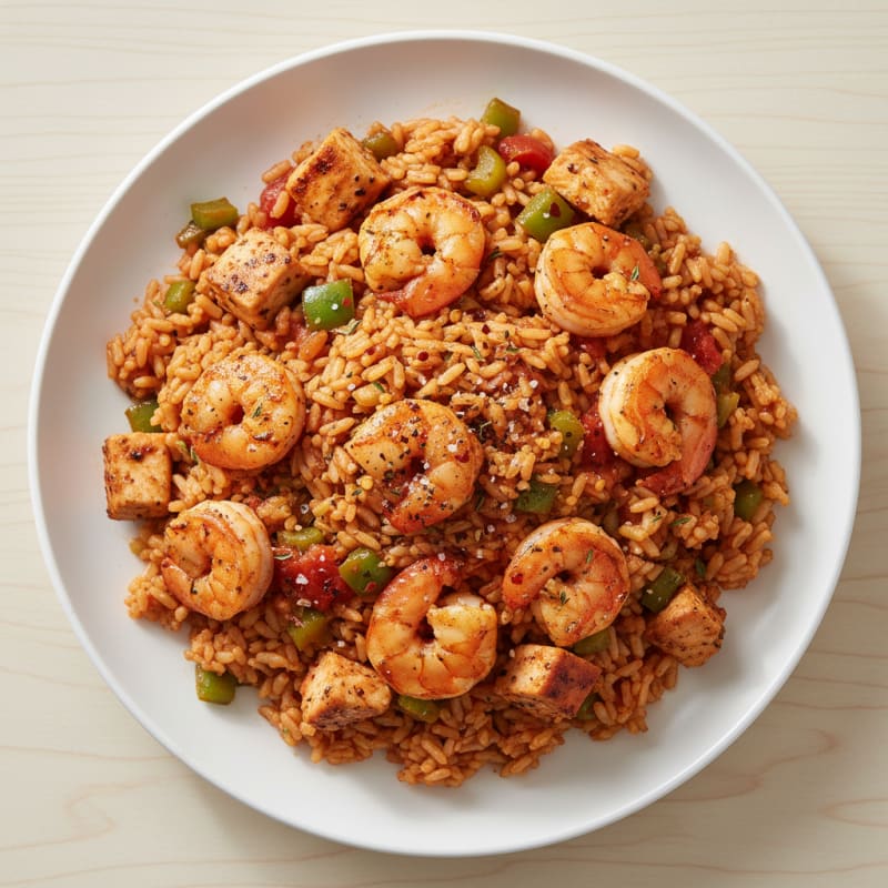Smoky Creole Jambalaya with Tender Shrimp