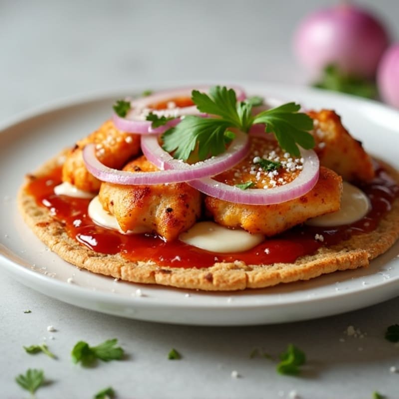 Crispy BBQ Ranch Chicken Flatbread