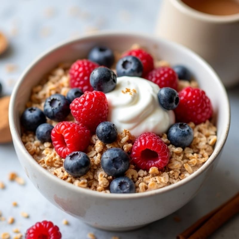 Warm Spiced Berry Oatmeal