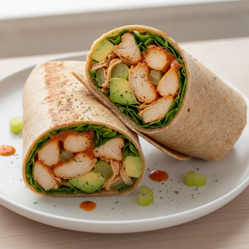 Buffalo Ranch Chicken Salad Wrap